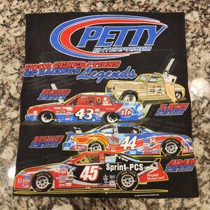 Vintage Richard Petty 4 Generations of Racing Double Sided Black Graphic Tee XL